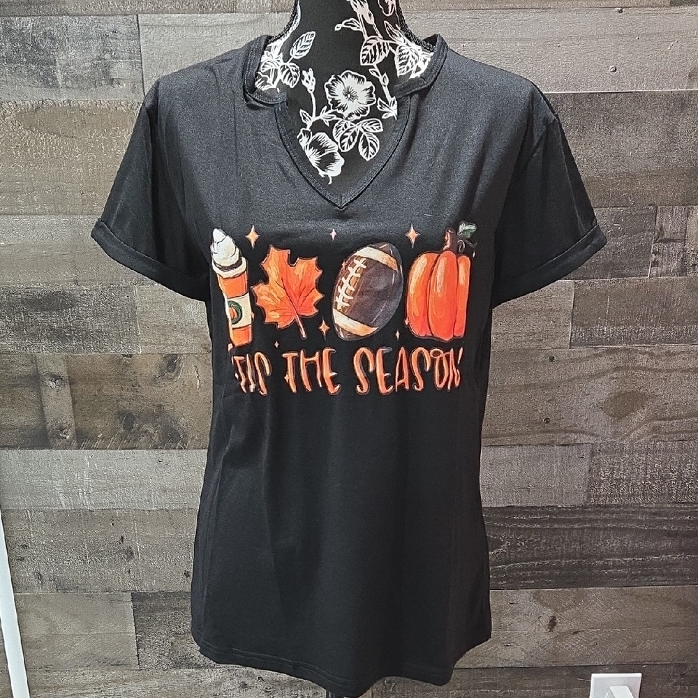 Black Seasonal Graphic Tee